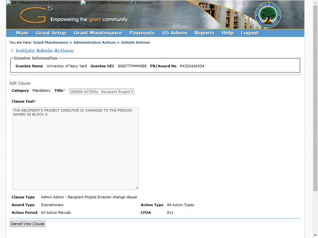 Screen image of this step
