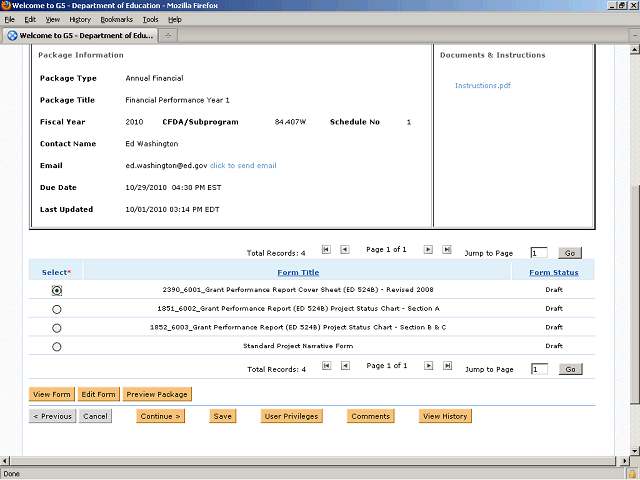 Screen image of this step