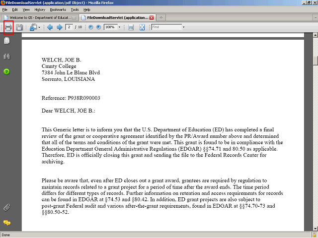 Screen image of this step