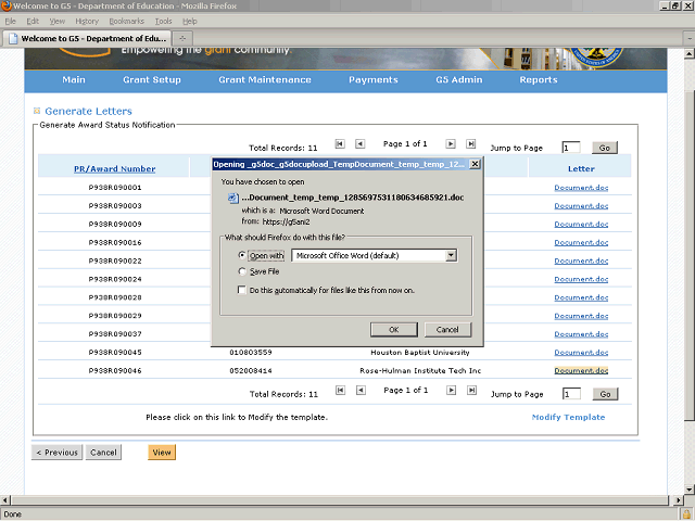 Screen image of this step