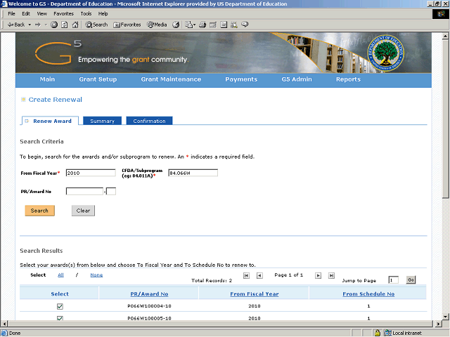Screen image of this step