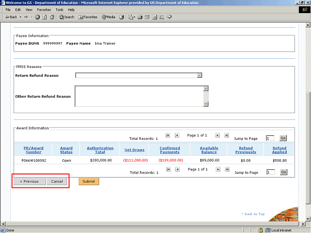 Screen image of this step