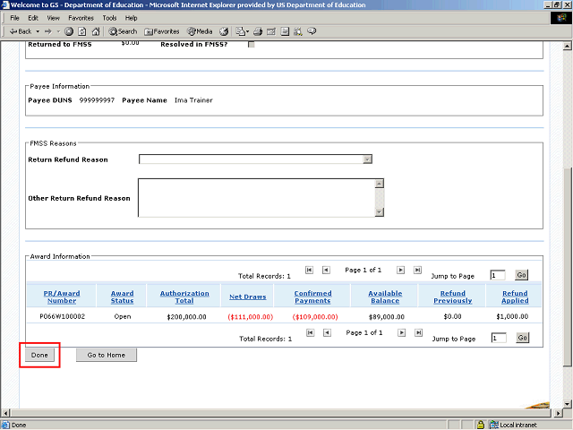 Screen image of this step