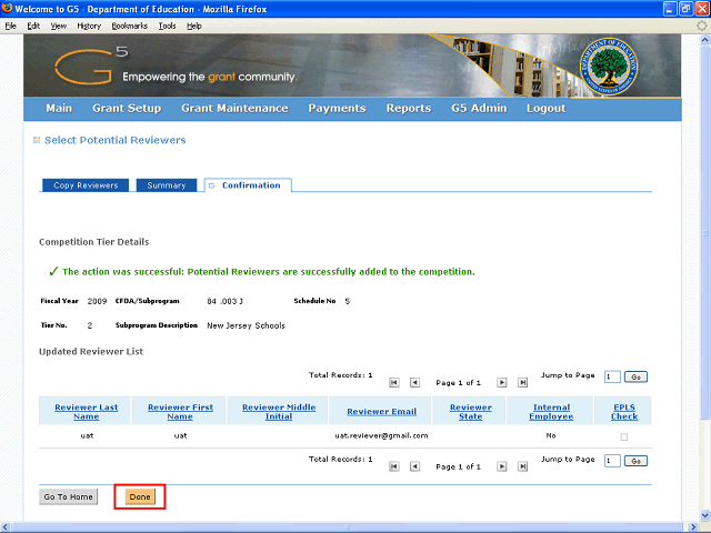 Screen image of this step