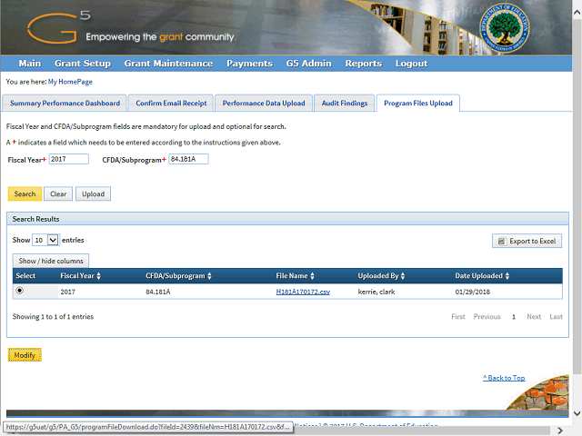Screen image of this step