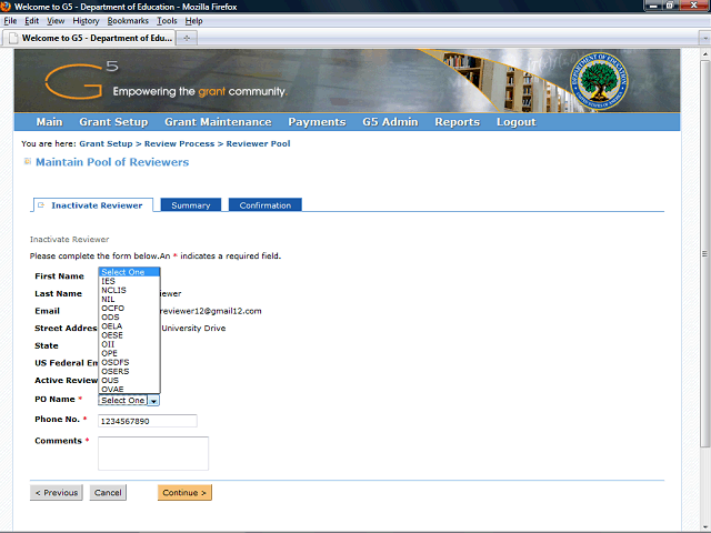 Screen image of this step