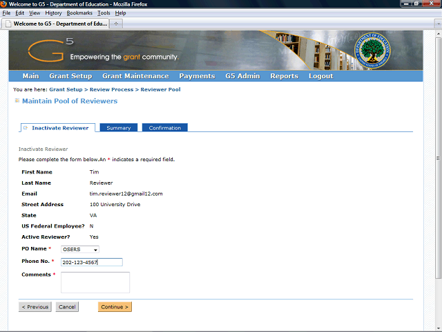 Screen image of this step