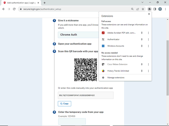 Screen image of this step