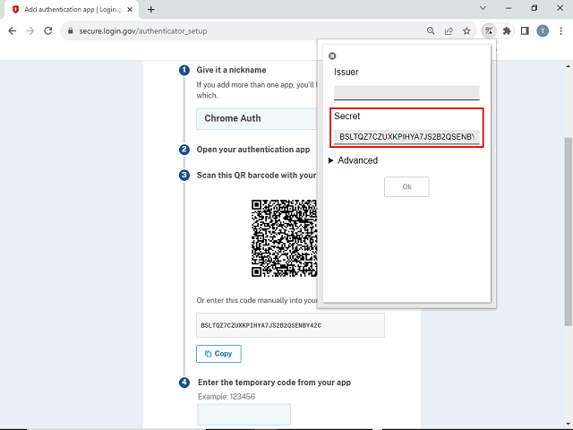 Screen image of this step