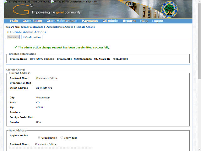 Screen image of this step