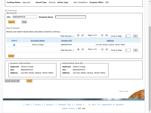 Screen image of this step