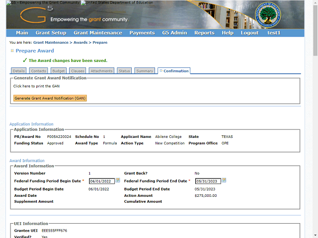 Screen image of this step