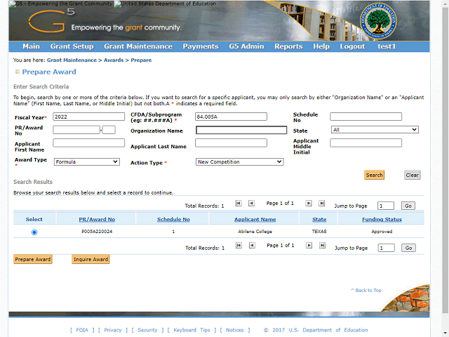 Screen image of this step