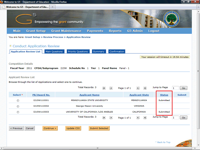 Screen image of this step
