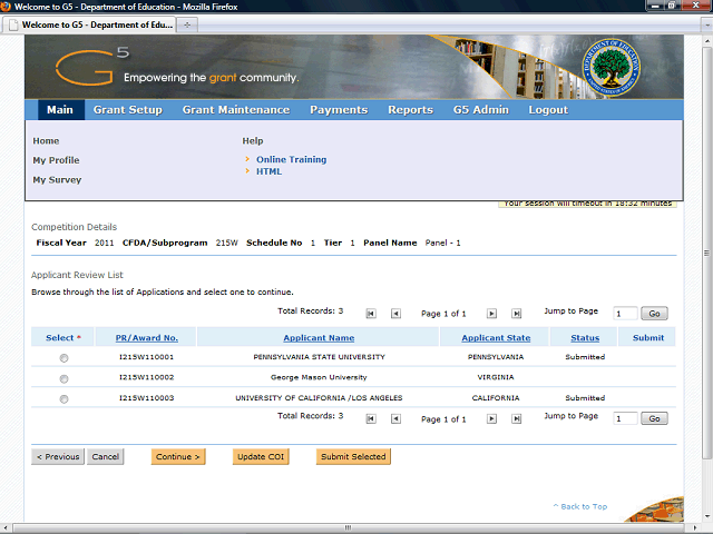 Screen image of this step