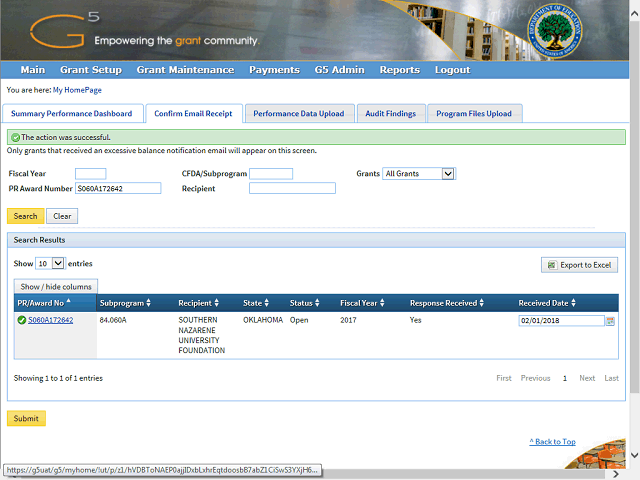 Screen image of this step