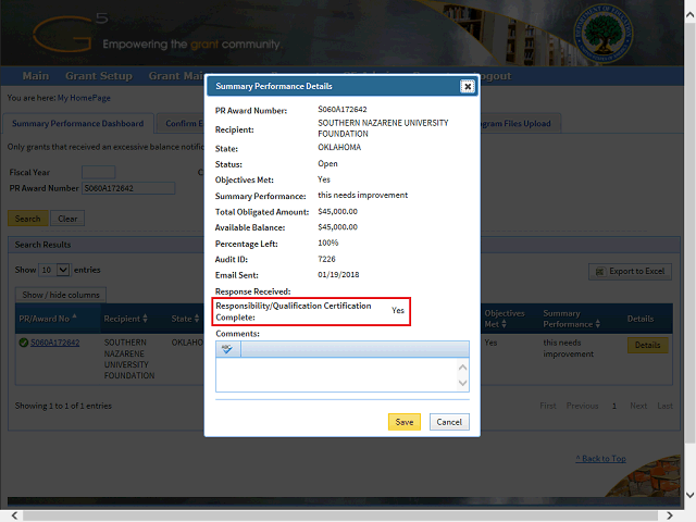 Screen image of this step