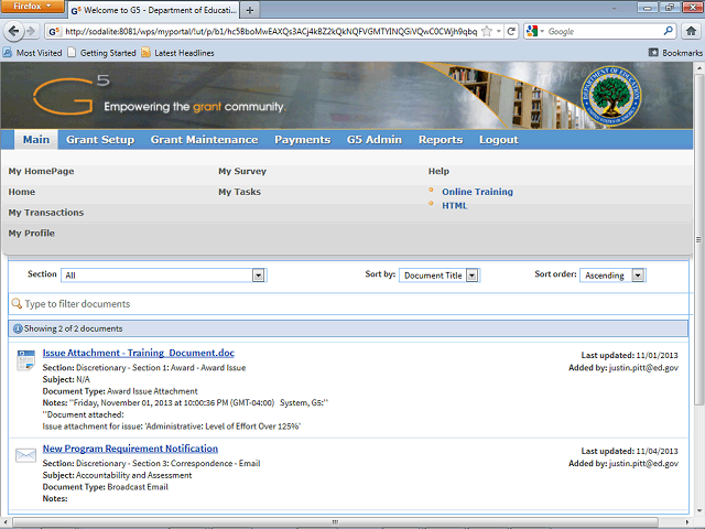 Screen image of this step