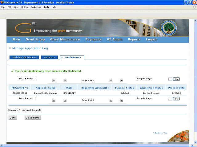 Screen image of this step