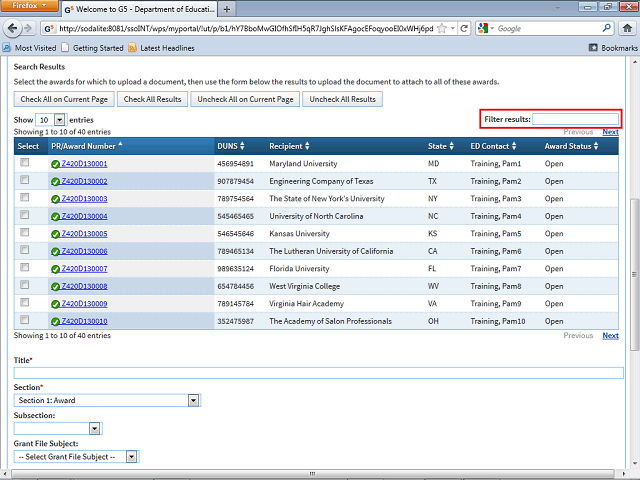 Screen image of this step