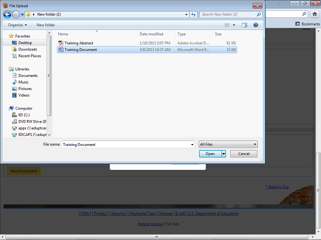 Screen image of this step