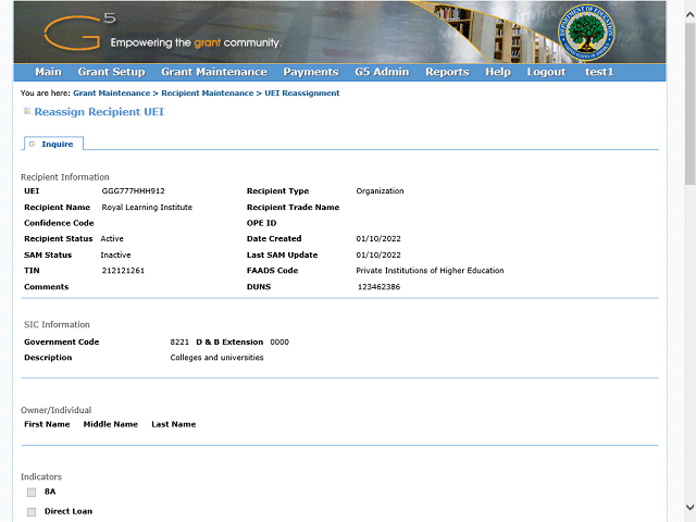 Screen image of this step