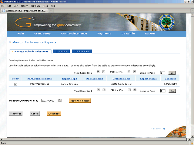 Screen image of this step
