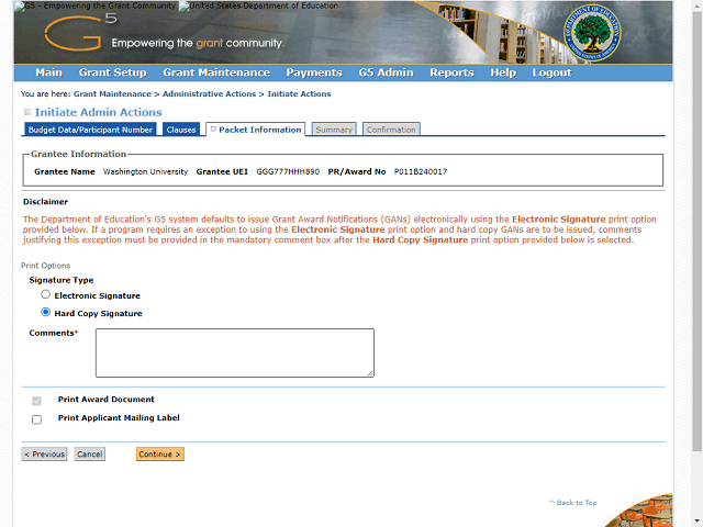 Screen image of this step