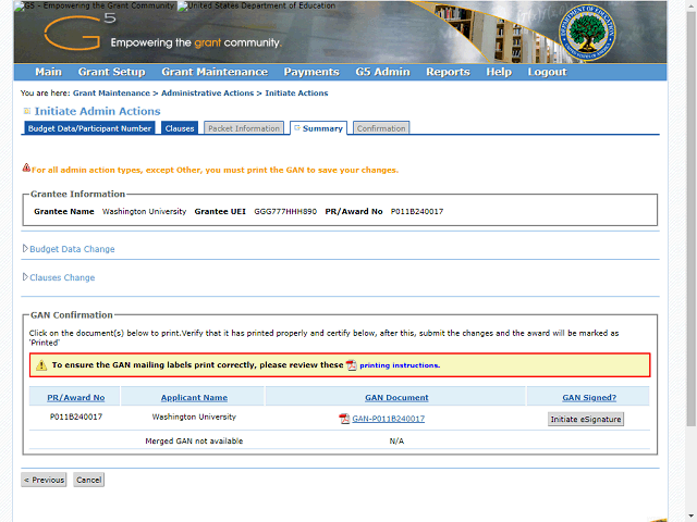 Screen image of this step