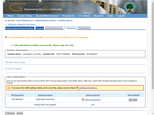 Screen image of this step