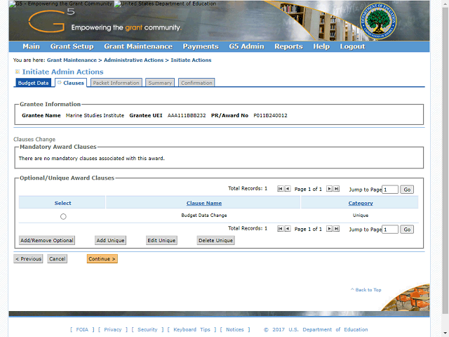 Screen image of this step