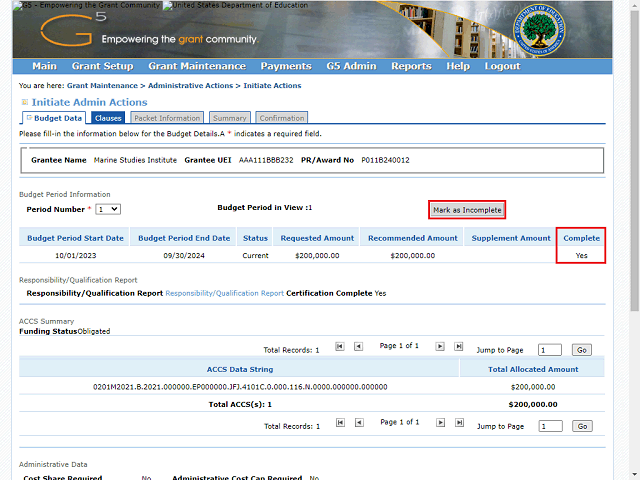 Screen image of this step