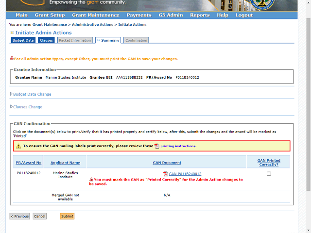 Screen image of this step