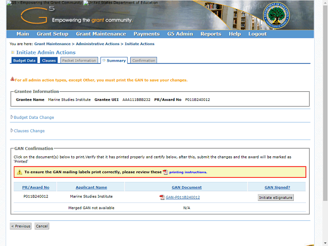 Screen image of this step