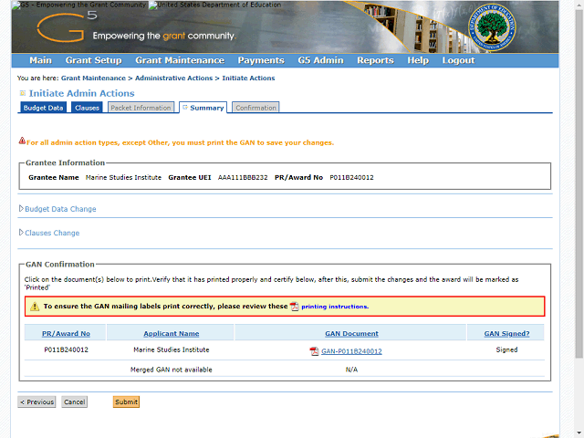 Screen image of this step