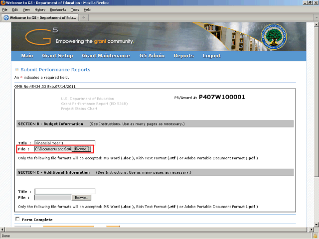 Screen image of this step