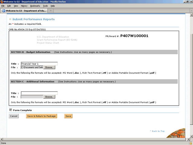 Screen image of this step
