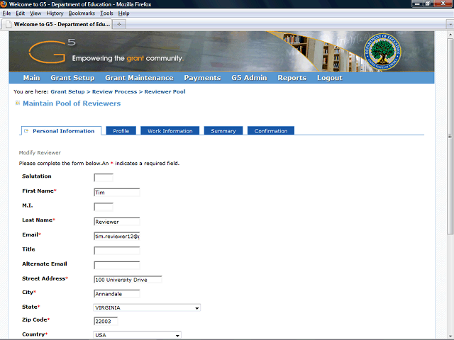 Screen image of this step