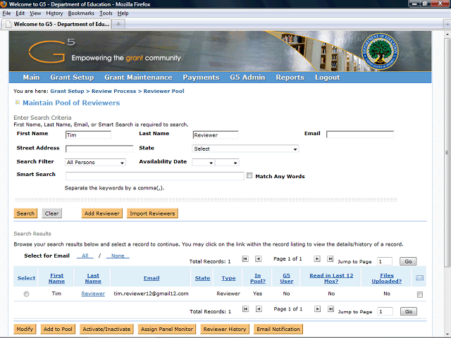 Screen image of this step