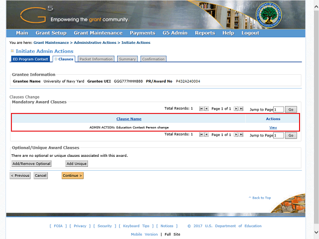 Screen image of this step