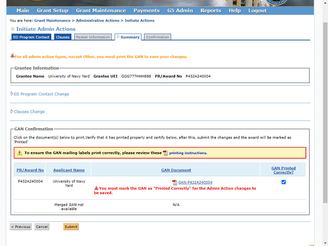 Screen image of this step