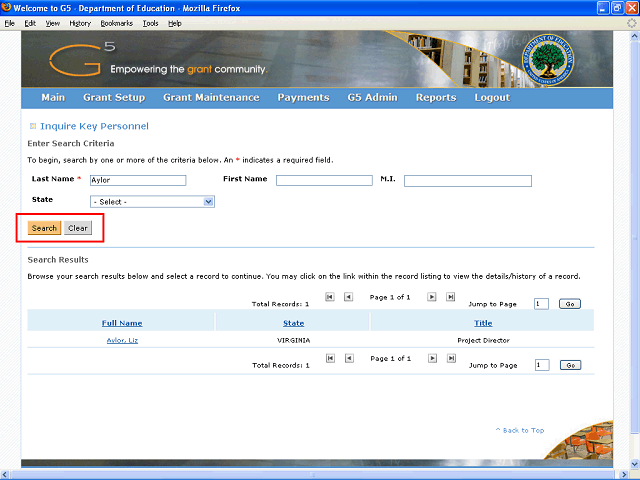 Screen image of this step