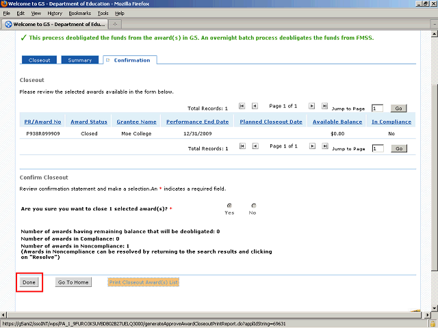 Screen image of this step