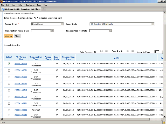 Screen image of this step