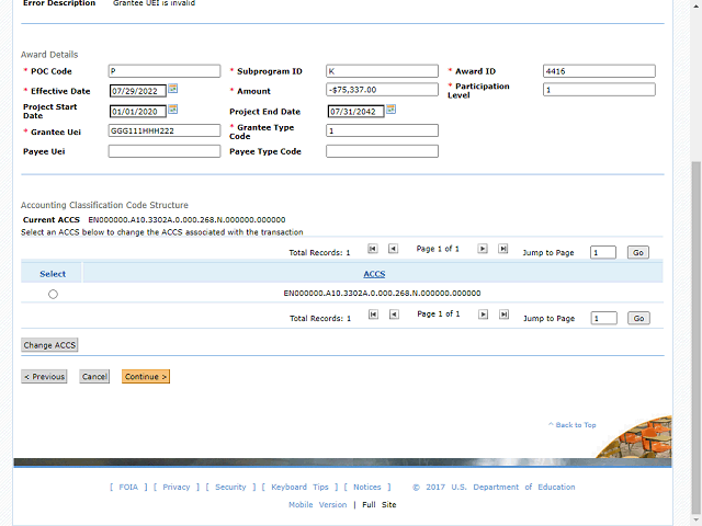 Screen image of this step
