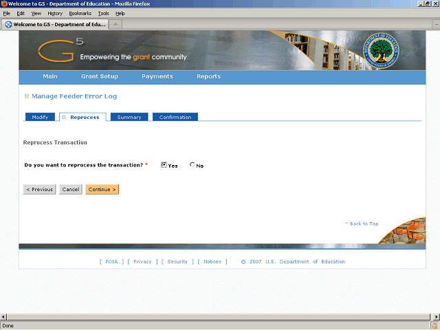Screen image of this step