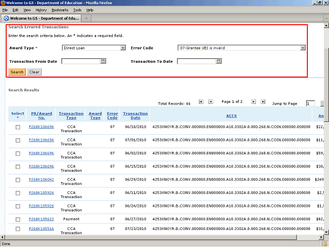 Screen image of this step