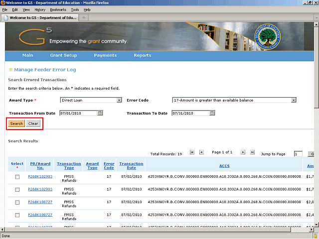 Screen image of this step
