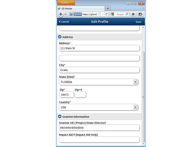 Screen image of this step