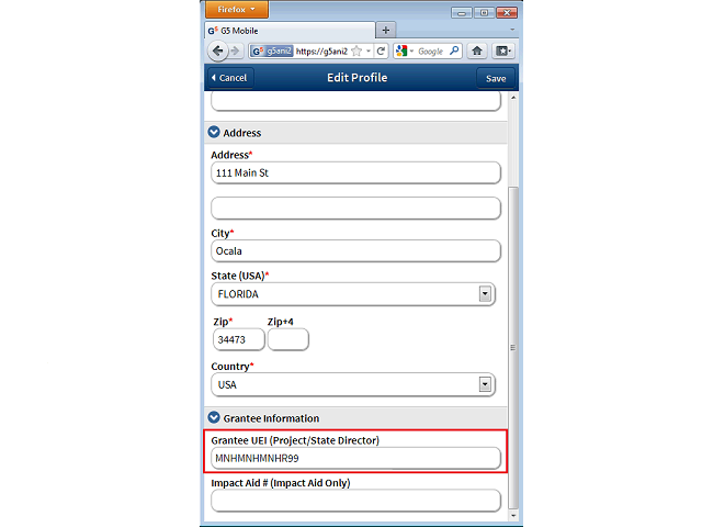 Screen image of this step